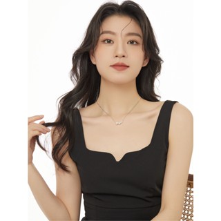 💞ขายใหญ่💞สร้อยคอไข่มุกสิงคโปร์ Chomel Kiss Light Luxury Niche Young Women s Design Sense Advanced Clavicle Chain