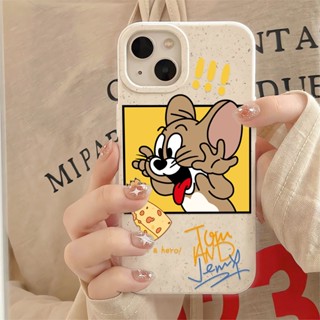 เคสโทรศัพท์มือถือแบบนิ่ม ลายชีสเมาส์ สีขาว สําหรับ iphone 14promax 11 13 12 7 8 Plus X XR XSMax