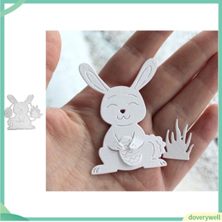 &lt;Doverywell&gt; easter rabbit egg แผ่นแม่แบบตัดลาย diy สําหรับตกแต่งสมุดกระดาษการ์ดหัตถกรรม