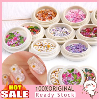 [B_398] 50 Pcs/Box Exquisite Nail Waterproof Wood Pulp Flowers Sticker Patch for Women