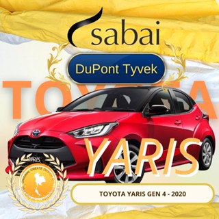 SABAI ผ้าคลุมรถยนต์ TOYOTA YARIS Gen 4 - 2020 เนื้อผ้า DuPont Tyvek 2 ชั้น - ผ้าคลุมรถตรงรุ่น สำหรับ TOYOTA YARIS Gen 4 - 2020 #ผ้าคลุมสบาย