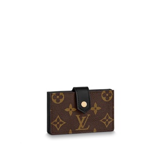 หลุยส์วิตตอง  / Louis Vuitton Card Holder/ผ้าใบเคลือบ/แต่งหนังวัว/ผู้หญิง/ที่ใส่บัตร/ลายนูน