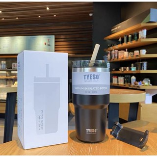 ลดแรง🔥TYESO แก้วกาแฟ ฝาแก้วแบบปิดสไลด์ เก็บความร้อนได้นาน 8-12 ชั่วโมง TS8726C-27C