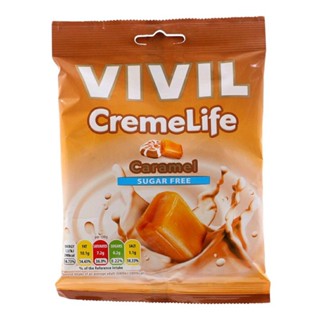 วิวิล ลูกอมคาราเมลไม่มีน้ำตาล Vivil Creamlife Caramel Sugar Free Candy 60g