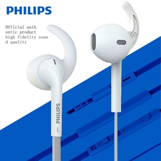 Philips/philips ชุดหูฟังซับวูฟเฟอร์ แบบมีสาย สําหรับเล่นกีฬา วิ่ง โทรศัพท์มือถือ