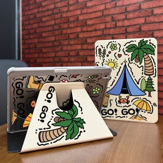 ✔❈✥เคสป้องกันไอแพดรุ่นที่ 9 สร้างสรรค์ภาพวาดอะคริลิค 10.9 นิ้วป้องกันการดัดสองด้าน Pro11 การหมุนช่องเสียบปากกา Air5