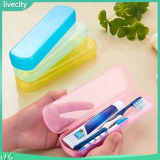 {livecity} กล่องเก็บแปรงสีฟันยาสีฟันแบบพกพา