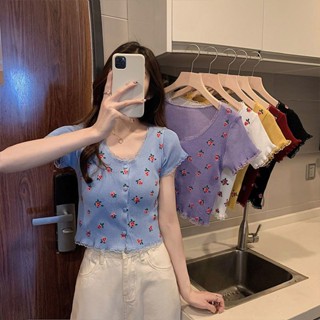 ใหม่ เสื้อคาร์ดิแกน แขนสั้น ผ้าถัก ปักลายดอกไม้ ลูกไม้ สําหรับผู้หญิง