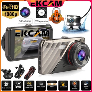 🇹🇭Ekcam เมนูไทย กล้องติดรถยนต์ 4k กล้องติดรถยน 2กล้องหน้า+หลัง บันทึกวนทับ มีการรับประกันจากผู้ขาย HD กล้องติดหน้ารถ