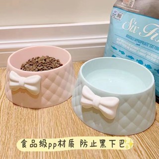 ✐♣ↂPet Bowl ชามสุนัข ชามแมว Anti-Tipping Dog Food Basin Cat Double Bowl Pet Supplies Cat Food Cat Food Basin Dog Food Ba