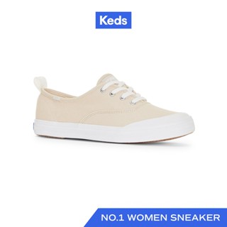 KEDS รองเท้าผ้าใบ แบบผูกเชือก รุ่น CHAMPION TOE CAP CANVAS สีน้ำตาลอ่อน ( WF67600 )