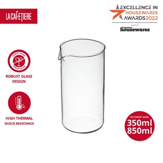 La Cafetiere Replacement Glass Jug Beaker for French Press Coffee Makers ; Borosilicate Transparent Glass, Drip-free Glass for Hot/Cold Water, Ice Tea and Coffee Beverage for 3 cups / 6 cups แก้วบีกเกอร์