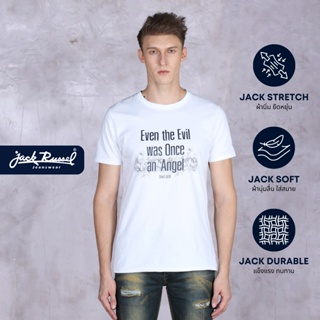 JACK RUSSEL เสื้อยืดคอกลม T-SHIRT THE EVIL รุ่น TJ-709 กางเกงยีนส์แจ็ครัสเซล