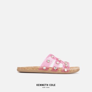 KENNETH COLE รองเท้าแตะผู้หญิง รุ่น SLIM H BAND STUD สีชมพู ( SAN - RSRLS2075VY-842 )