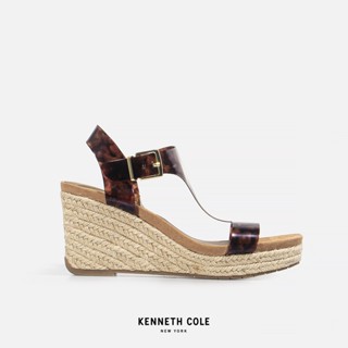 KENNETH COLE รองเท้าส้นตึกผู้หญิง รุ่น CARD WEDGE สีน้ำตาลแดง ( WED - RLH8002VY-812 )