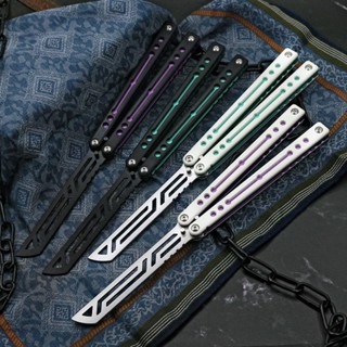 Clone Squid Nautilus V2 G10 SMD Balisong เหล็กกล้าไร้สนิม มีดบาลิซอง มีดผีเสื้อ มีดควง มีดซ้อม สำหรับซ้อมควง อย่างดี