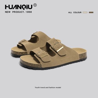 Universal Retro Birkenstock ผู้หญิง 2023 ฤดูร้อนใหม่แฟชั่นรองเท้าแตะและรองเท้าแตะ Outerwear ด้านล่างนุ่ม Flip Flop รองเท