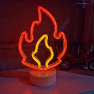 Calcium LED Neon Light Creative Shape USB/ Operated Flicker Free Realistic Flame Neon Sign