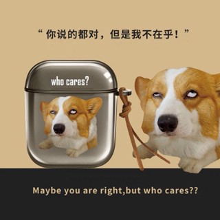 ◙✹❒Corgi ม้วนตา airpods3Pro2 ฝาครอบป้องกัน AirPods3 เคสนิ่ม เคสหูฟังบลูทูธรุ่น AirPods1/2