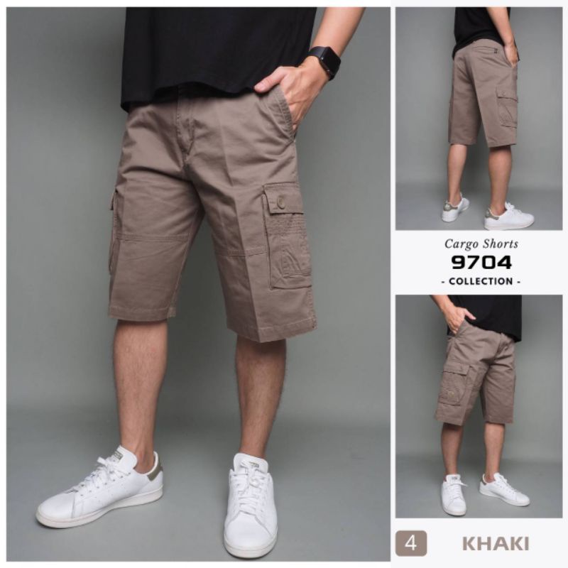 no.9704 กางเกงคาร์โก้3ส่วน เนื้อผ้าคอตตอนแท้