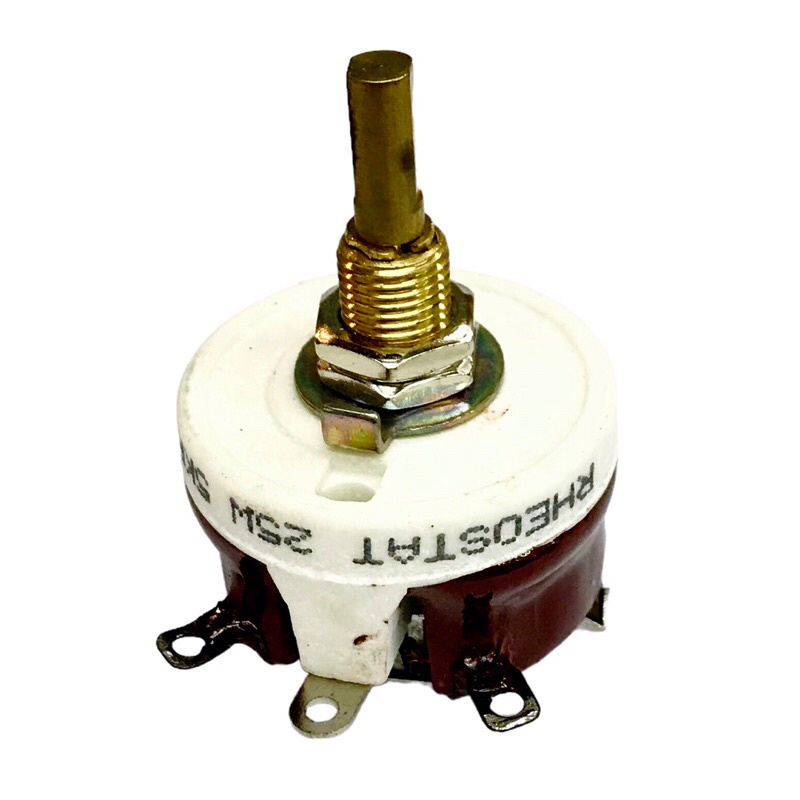 Resistor rheostat รีโอสตาร์ท 25W-1K,2K,3K,5K ,10โอม,50โอม,100โอม เป็นตัวต้านทานปรับค่าได้แบบเซรามิค 