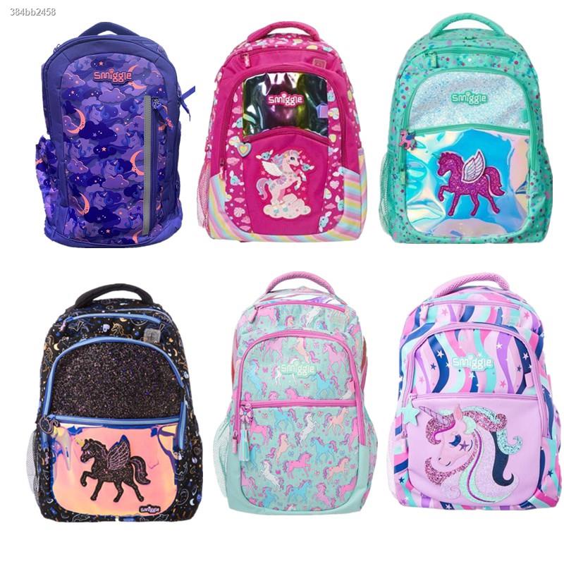 Smiggle Backpack Multicolor unicorn Believe School Bundle Hardtop Pencil Cases เครื่องเขียนเด็ก ชุดรวม