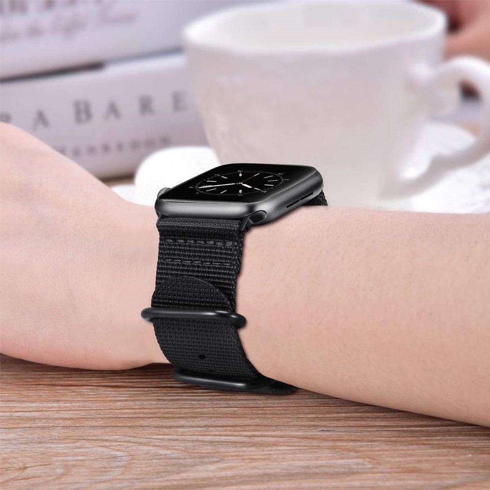 ☾▲ↂCorrea for iWatch 7 41mm 45mm Band Sport Loop Nylon Wristband for Apple Watch Series 6 5 4 3 2 1 SE 44mm 42mm 40mm 38