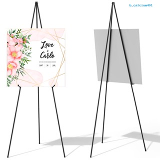 Calciwj Display Stand Adjustable Height Anti-slip Solid Collapsible Fixed Poster Metal Wedding Sign White