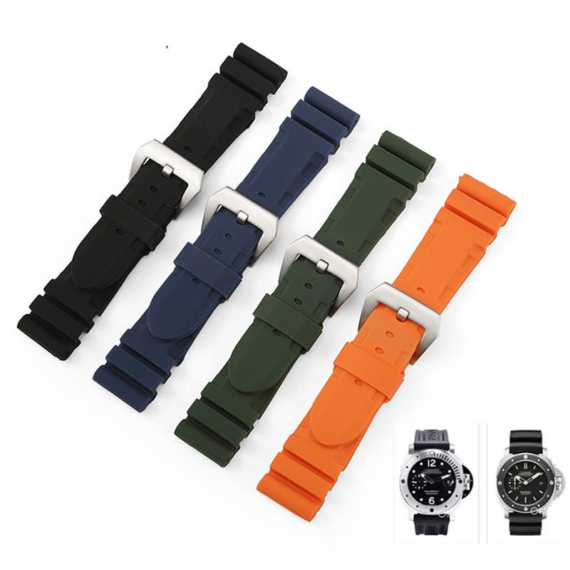 ❤❤❤ღღWatchbands High quality silicone strap 24mm 22mm watch bands Soft rubber replacement bracelet W