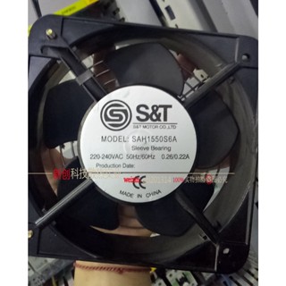 ใหม่ พัดลมระบายความร้อน S&amp;T 15050 220V SAH1550S6A SAH1550B6A 15 ซม.