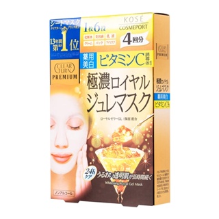 Kose โคเซ่ CLEAR TURN Face Pack Premium Royal Jelly Vitamin C 4 ครั้ง b4117