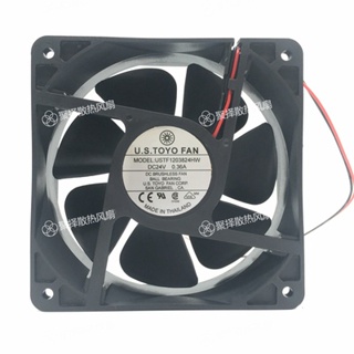 Toyo FAN USTF ของแท้1203824พัดลมอินเวอร์เตอร์ HW 24V 0.36A 12 ซม.