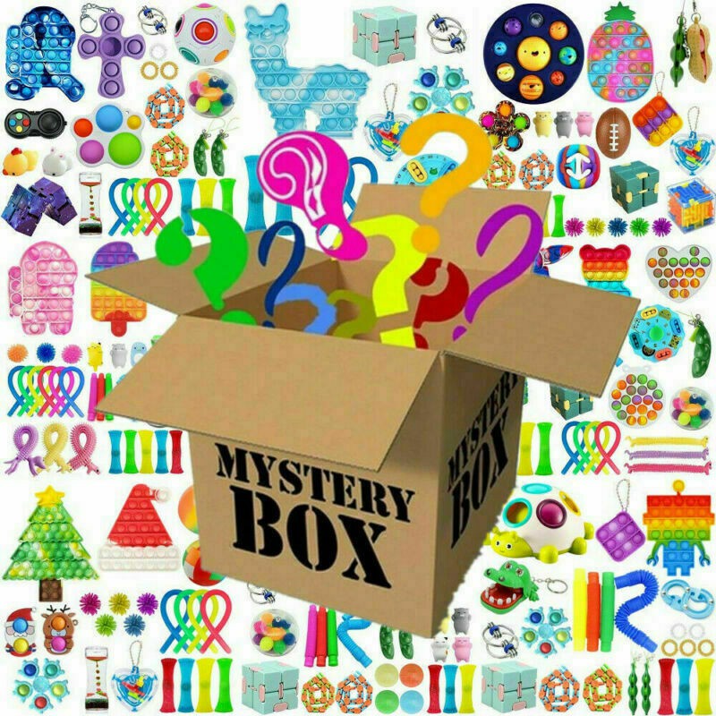 ❤❤❤🔥🔥🔥Surprise Fidget Toys Box Popet Bubble Toy Sensory Tools Bundle Mystery Box Games