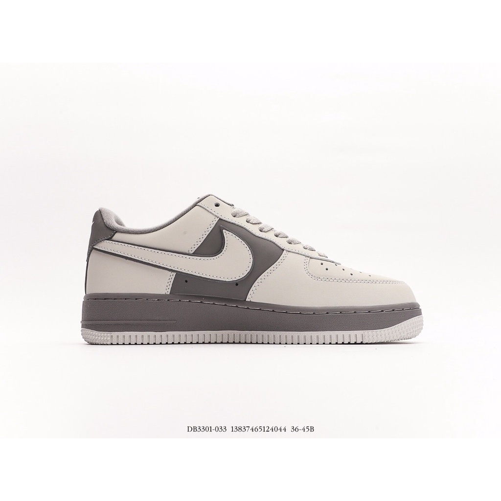 ┋(Certified products  💯) Nike Air Force 1 '07 Low QSFreyDark Grey Mini Swoosh One Classic top Versatile Casual Sneaker