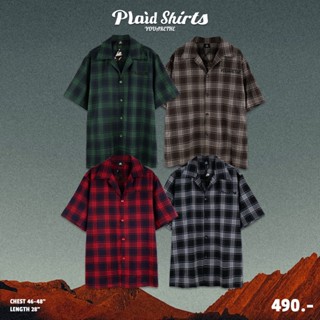 Urthe - เสื้อเชิ้ต ลายสก็อต รุ่น PLAID SHIRT