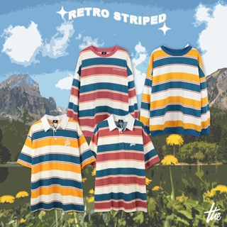 Urthe - เสื้อแขนยาว กันหนาว ลายทาง รุ่น RETRO STRIPED