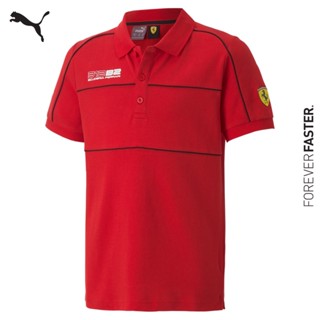 PUMA AUTO - เสื้อเชิ้ตโปโลเด็กโต Scuderia Ferrari Race Motorsport Polo Shirt สีแดง - APP - 53584002