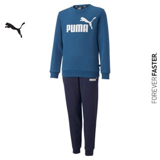 PUMA KIDS - ชุดสเวตเตอร์เด็กโต โลโก้ No.1 สีฟ้า - APP - 67260117