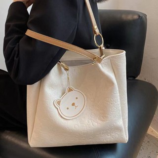 ✻2023 ใหม่ all-match one-shoulder big bag women s niche class กระเป๋าถือเดินทาง