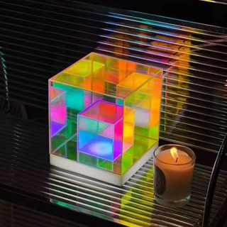 Rubik s Cube Color LED Night Light แสงบรรยากาศสไตล์ยุโรปและอเมริกา