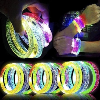 ۩♦❇LED Flash สร้อยข้อมือฟองเรืองแสงสร้อยข้อมืออะคริลิก Night Market Stall Toy Concert Props