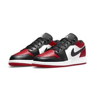 ┅۞☄NIKE Jordan 1 Low "Bred Toe" (GS)  [สินค้ามือหนึ่ง ป้ายไทย ลิขสิทธ์แท้100%]"