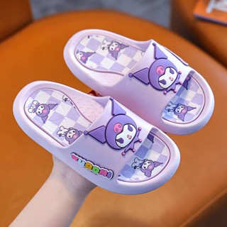 รองเท้าเด็ก ผู้หญิง รองเท้าแตะเด็ก kulomi Sanrio super soft girl รองเท้าพ่อแม่ลูกรองเท้าแตะอาบน้ําน่ารักลื่นน่ารักฤดูร้อนกันลื่น