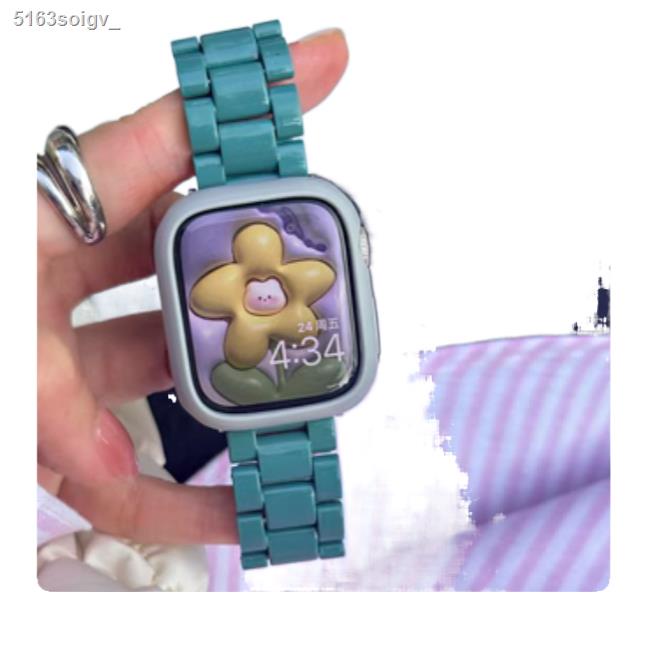 z&amp;m สายนาฬิกาข้อมือพลาสติก สีแคนดี้ แบบเปลี่ยน สายนาฬิกา applewatch สําหรับ Watch Strap Series 8 สายแอปเปิ้ลวอช 7 6 5 4