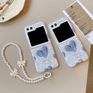 เคสโทรศัพท์มือถือ Samsung Galaxy Z Flip5, Z Flip4, Z Flip3 ลายรูปหัวใจ เรียบง่าย น่ารัก