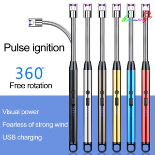 【Ag】ตัวจุดระเบิดไฟฟ้า พร้อมตะขอแขวน โลหะ กันลม ชาร์จ Usb อุปกรณ์เสริม สําหรับห้องครัว