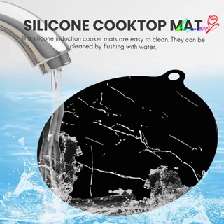 【AG】Induction Cooktop Mat Kitchen Induction Cooker Cookware Protector Silicone Reusable Heat Insulated Round/Rectangular Kitchen Supplies