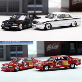 โมเดลรถยนต์ Master 1/64 Red Pig Benz S 560SEL W126 อัลลอยด์ สไตล์คลาสสิก