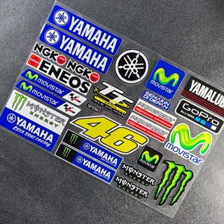 สติกเกอร์สะท้อนแสง กันน้ํา สําหรับติดตกแต่งรถจักรยานยนต์ Yamaha MOTOGP สติกเกอร์ตกแต่งรถจักรยานยนต์ 46 Magic Claw Sponsor Racing Off-Road สําหรับ r3 r6 mt03 xmax