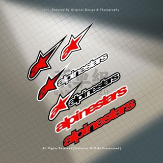 สติกเกอร์สะท้อนแสง ลาย Alpinestar Italy A Star กันน้ํา สําหรับติดตกแต่งรถจักรยานยนต์ออฟโร้ด